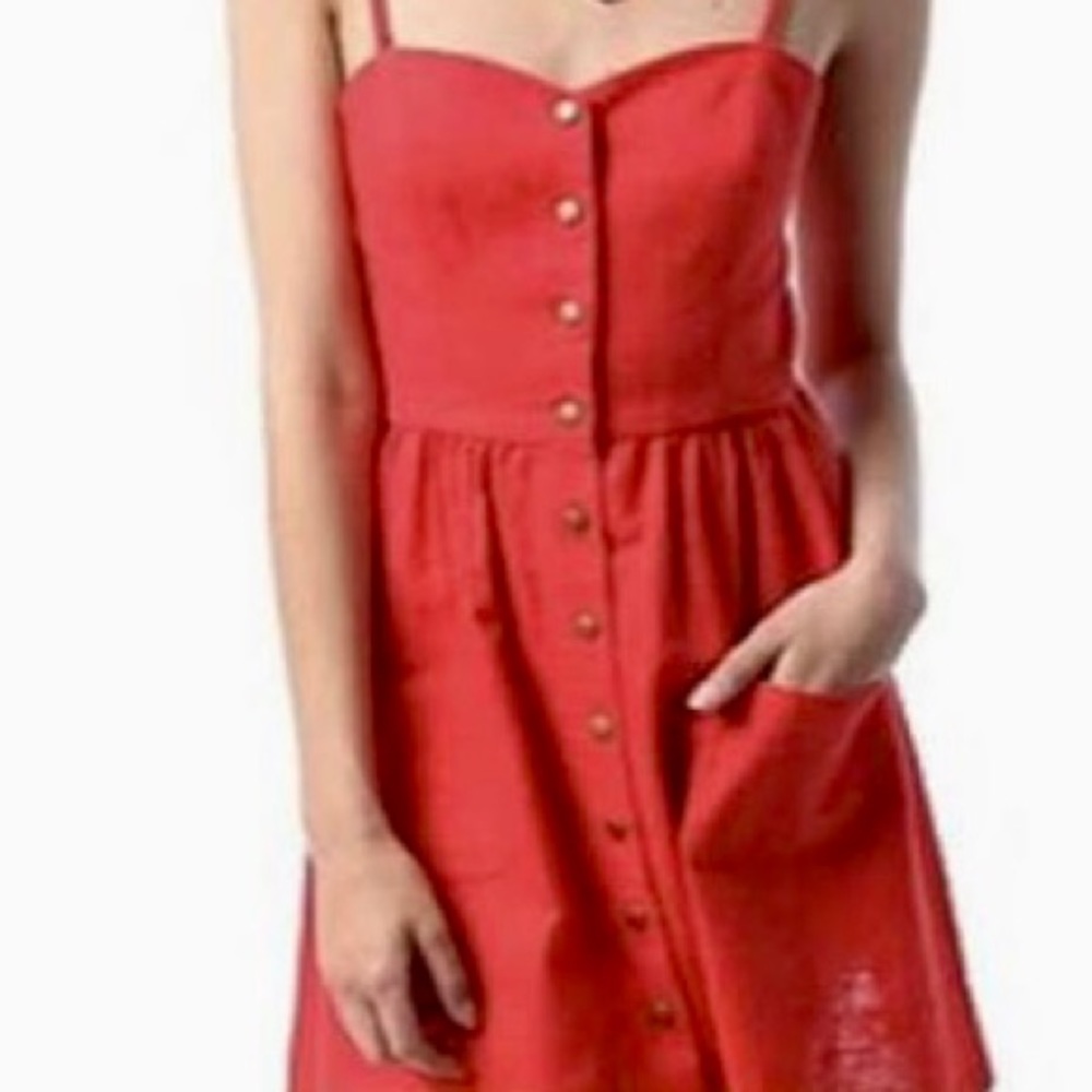 Urban Outfitters COPE Linen Blend Dress in a Natural Color sz XS - Picture 2 of 13